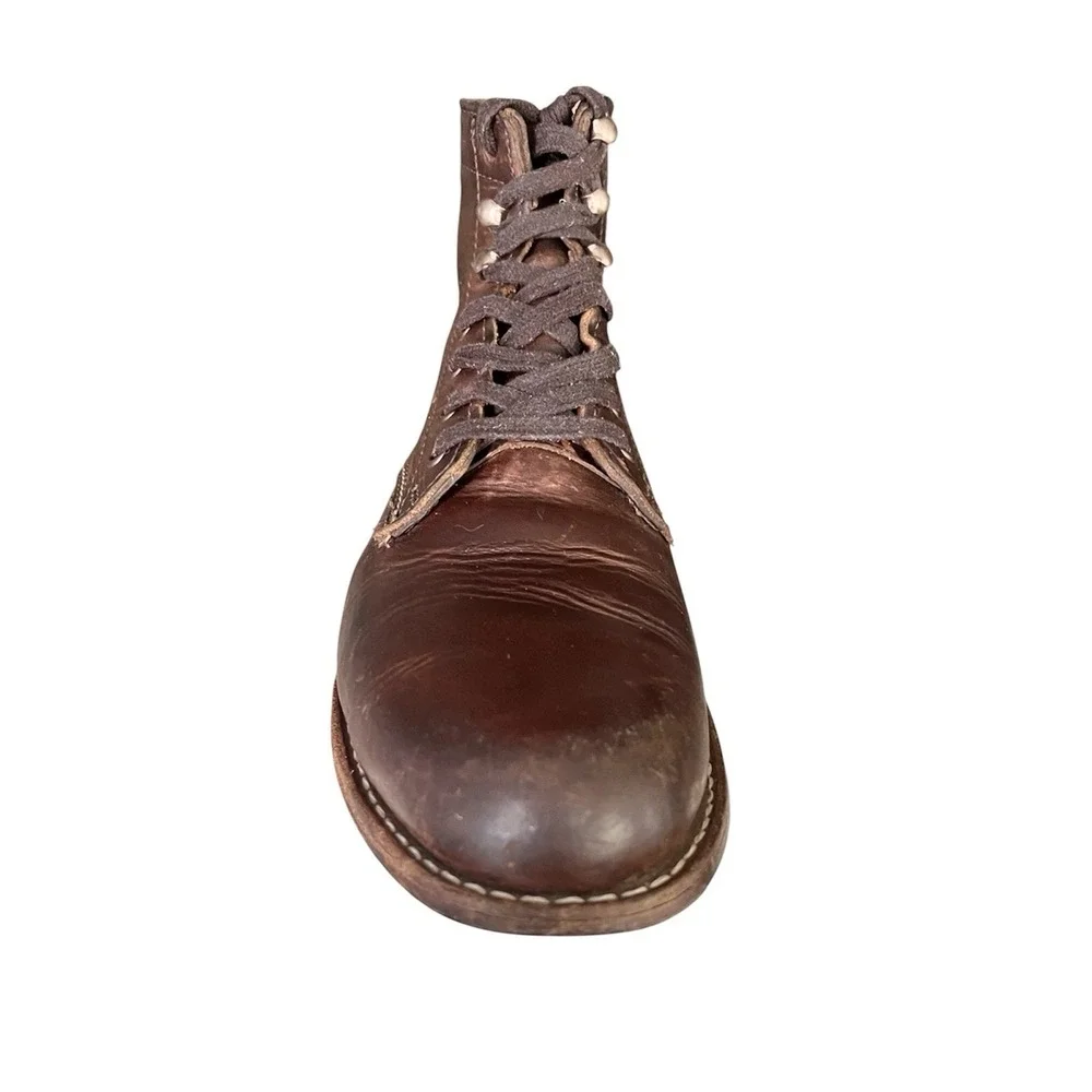 Wolverine 1000 Mile Mens Brown Leather Boots Made in‎ USA W05301 Size 10.5 D